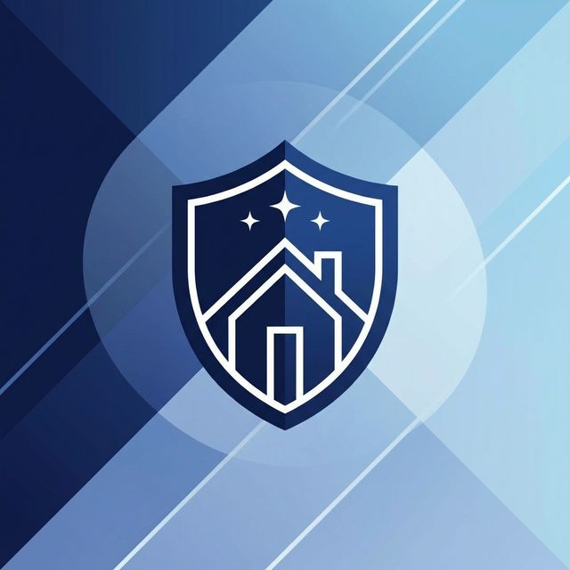 Stylized shield and house illustration representing VA loan protection and service